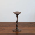 Axyaa Medieval Walnut Candlestick Ornaments - Hand-Turned French Wooden Table Atmosphere Holder