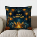 Axyaa Diwali Blessings Elephants Lanterns Pillow Cover