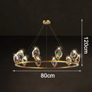 Axyaa Crystal Chandelier, Luxury Living Room Pendant Light, Bedroom Ceiling Lamp