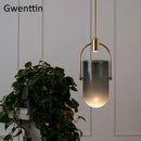 Axyaa Glass Pendant LED Lamp: Modern Luxury Hanging Lights for Home Décor