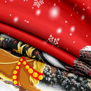 Axyaa Santa Snowman Christmas Quilt Cover Set - Double King Bedding