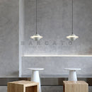 Axyaa Moon Planet Design Cement Pendant Light with G9 LED for Modern Dining Room
