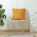 Axyaa Plush White Diamond Cushion Cover - Soft Solid Color Pillowcase