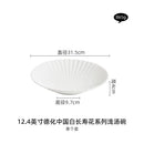 Axyaa White Porcelain Disc Shallow Plate Set for High-End Dining Experience