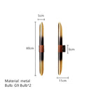 Axyaa LED Wall Lamp Modern Clear Glass Gold Dining Room Sconce
