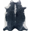Axyaa Cow Print Faux Hide Rug: Zebra Design Durable Carpet for Home Decor
