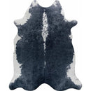 Axyaa Cow Print Faux Hide Rug: Zebra Design Durable Carpet for Home Decor