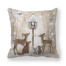 Axyaa Merry Christmas Cotton Linen Pillowcase Home Decor Happy New Year