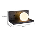 Axyaa Black Cave Stone Wall Lamp for Minimalist Bedroom and Living Room