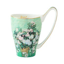 Axyaa Nordic Couple Oil Painting Bone Mug Large Capacity Coffee Cup