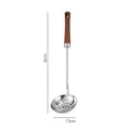 Axyaa Wooden Handle Skimmer Ladle Stainless Steel Tablespoons