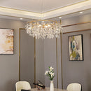 Axyaa Luxury Crystal Chandelier LED Pendant Lamps for Living Room Dining Hall