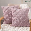 Rustic Embroidered Faux Wool Pillowcase for Sofa Living Room by Axyaa