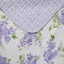 Axyaa Keighley Lilac King Quilt Set with Matching Shams