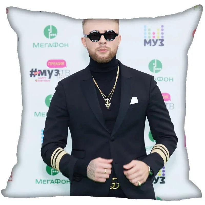 Axyaa Satin Soft Pillow Cover Square Zipper Pillowcase