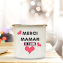 Axyaa Best Mom French Enamel Mug -  Creative Coffee Cup Gift