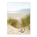 Reed Grass Lake Bike Beach Wall Art Canvas Painting for Living Room Decor by Axyaa