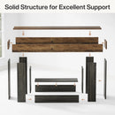 Tribesigns 63" Farmhouse Console Table - Axyaa Narrow 2-Tier Sofa Table & Entryway Furniture