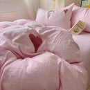 Axyaa Solid Color Bedding Set: Soft Bed Linens for Adults & Kids
