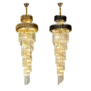 Axyaa Modern Crystal Chandelier for Villa Living Room Staircase Lighting