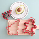 Axyaa Gingerbread Man Biscuit Mold Set - Stainless Steel Kitchen Baking Tool