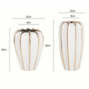 Gold Ceramic Vase with Flowers: Axyaa High-End Home Decor & Living Room Accent