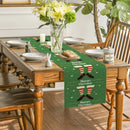 Christmas Shoes Snow Point Table Runner by Axyaa - Farmhouse Dining & Wedding Party Decor