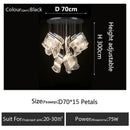 Axyaa Large Crystal Chandelier for Luxury Home Decor, Modern Hanging Lamp for Living Room