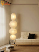 Wabi-sabi Rice Paper Floor Lamp LED E27 for Home Decor, Axyaa Brand