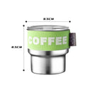 Axyaa Stainless Steel Insulated Coffee Mug Lid Leakproof Portable Water Cup