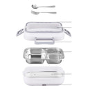 Axyaa Electric Lunch Box: Portable 2 in 1 Car Office Food Warmer & Container
