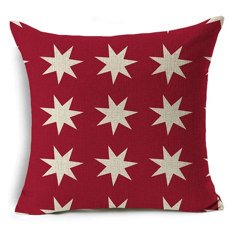 Geometric Linen Seat Cover 45x45cm for Home Decor - Axyaa