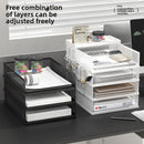 Axyaa Mesh Desktop Paper Tray Organizer - 4 Tier Letter Document Storage Rack