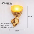 Axyaa Angel Resin Wall Lamp - Nordic Bedroom Crystal Bedside Light