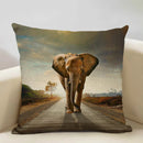 Axyaa Elephant Pattern Decorative Cushion Cover 45x45cm