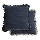 Axyaa Sand-Washed Cotton Lace Throw Cushion Cover with British Style, for Stylish Sofas.
