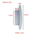 Axyaa 24W Outdoor Waterproof Wall Lamps, Round Indoor Light for Garden, Porch, Balcony