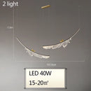 Axyaa Acrylic Feather Bird Pendant Chandelier - Modern Art Home Decoration Lighting