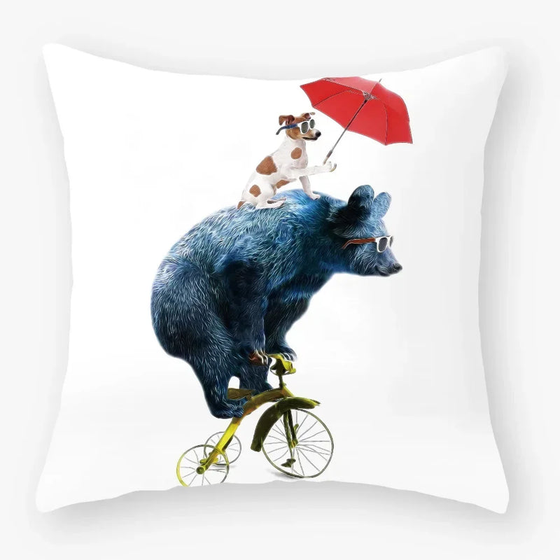 Axyaa Cartoon Animal Cushion Cover 45*45cm