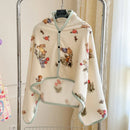 Axyaa Milk Velvet Wearable Blanket: Soft & Warm Flannel Shawl for Adults & Kids