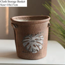 Axyaa Turtle Back Leaf Planter Pot with Burlap Handle: Stylish Home Decor & Storage Solution