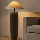 Axyaa Retro Ceramic Floor Lamp Nordic Fabric Art LED Standing Light