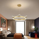 Axyaa Crown Chandelier LED Pendant Lamp for Living Room & Bedroom