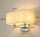 Axyaa LED Fabric Wall Lampshade for Bedroom Bedside Lighting