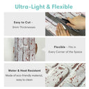Axyaa 3D Brick Wall Tiles, Adhesive Kitchen Backsplash Stickers - Pack of 10