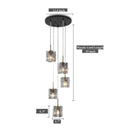 Axyaa Nordic Crystal Chandelier Three-Head Light Fixture for Bar Living Room