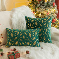 Axyaa Christmas Printed Plush Pillow Cover 45x45 - Stylish Sofa Decor
