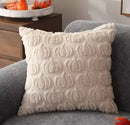 Axyaa Fluffy Pumpkin Decor Pillow Cover 18x18 for Fall Farmhouse Style