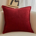 Axyaa Corduroy & Boho Striped Pillow Covers: Soft Broadside Decorative Cushion