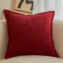Axyaa Corduroy & Boho Striped Pillow Covers: Soft Broadside Decorative Cushion